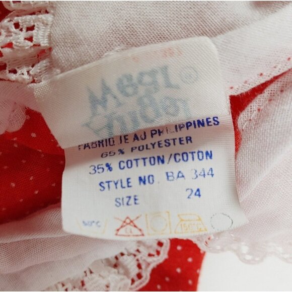 Vintage Angel Wear Smocked Sheer Red Polka Dot Dress  24 Months Easter - Picture 3 of 4
